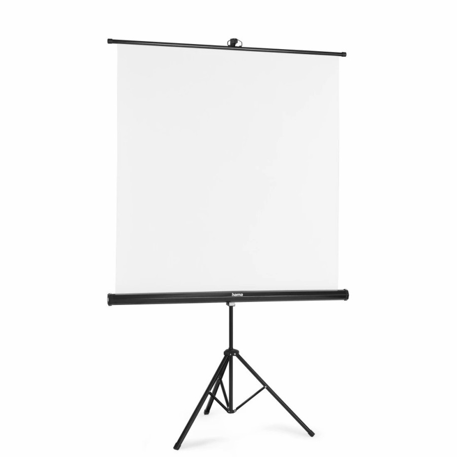 TV & Heimkino-Zubehör Hama | Leinwand Mit Stativ, 125 X 125 Cm, 2In1, Mobiles Set, Teleskoprohr, Weis