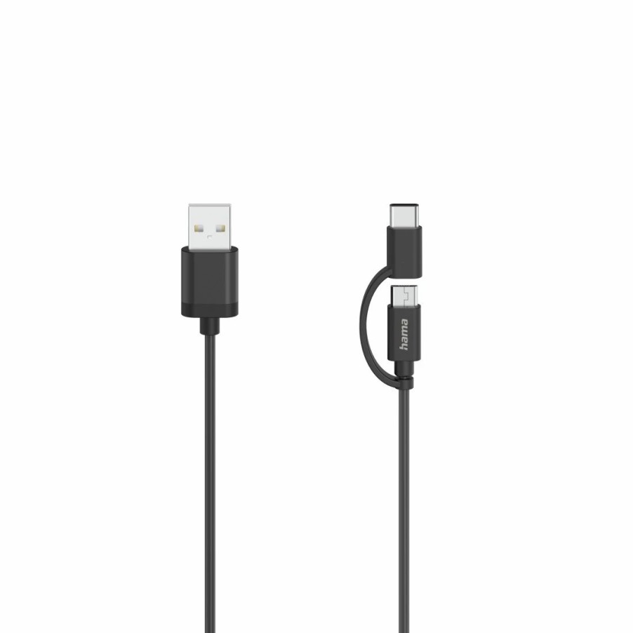 PC- & Laptop-Zubehör Hama USB-Kabel | Micro-Usb-Kabel, 2In1, Inkl. Adapter Auf Usb-C, Usb 2.0, 0,75 M