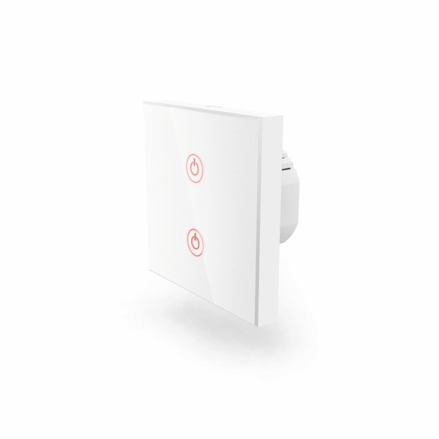 Smart-Home-Produkte Hama Smart-Home-Lichtschalter | Wifi-Touch-Wandschalter, Unterputz, Weis