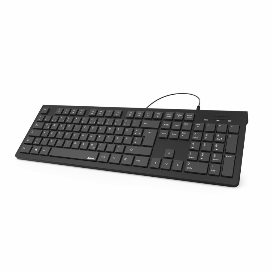 PC- & Laptop-Zubehör Hama | Basic-Tastatur Kc-200, Schwarz, Qwerty, Ukr