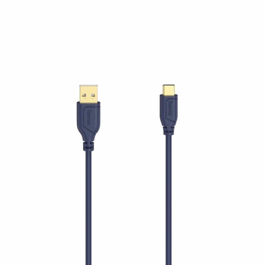 PC- & Laptop-Zubehör Hama USB-Kabel | Usb-C-Kabel Flexi-Slim, Usb 2.0, 480 Mbit/S, Blue Depths, 0,75 M