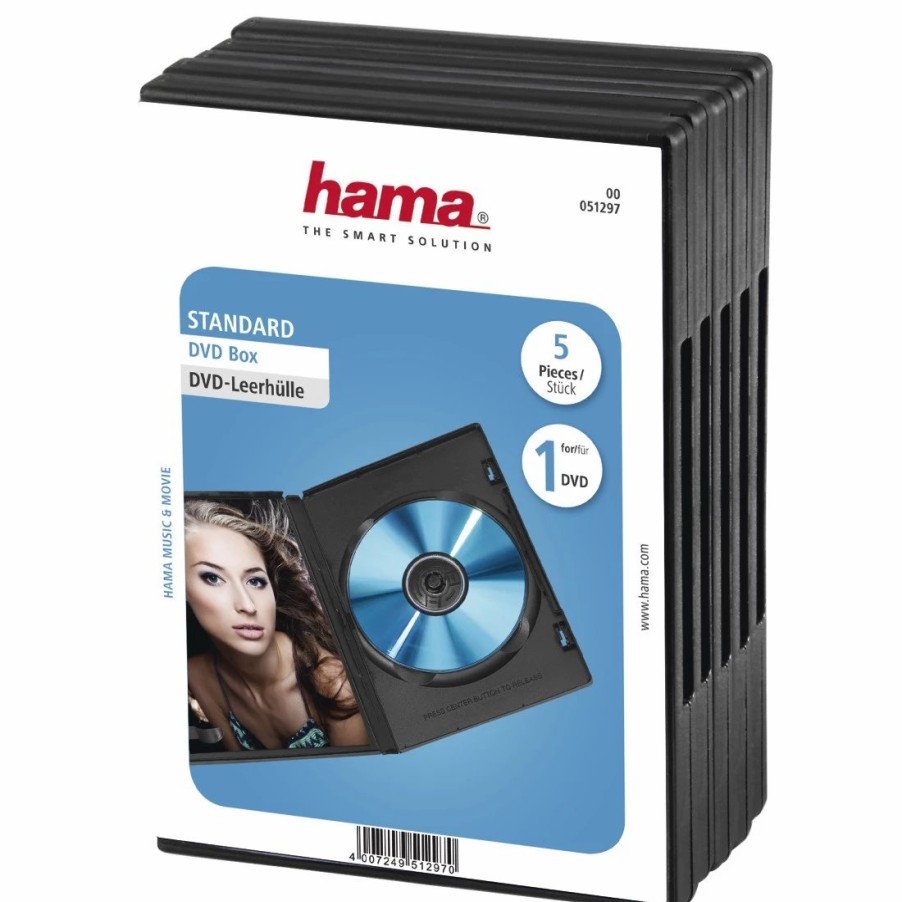 PC- & Laptop-Zubehör Hama | Dvd-Leerhulle Standard, 5Er-Pack, Schwarz