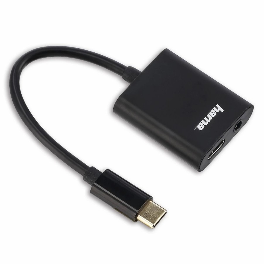 Handy & Mobile-Zubehör Hama | 2In1-Usb-C-Audio-Und Ladeadapter, Adapter Fur 3,5-Mm-Audio-Klinke, Schwarz