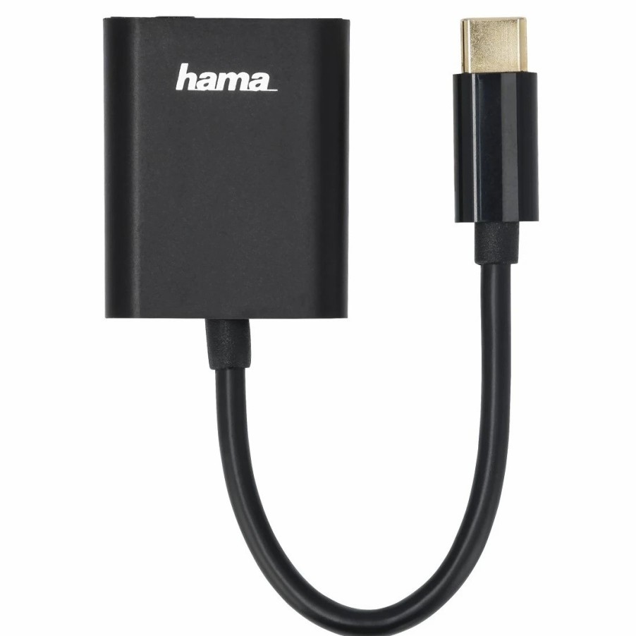 Handy & Mobile-Zubehör Hama | 2In1-Usb-C-Audio-Und Ladeadapter, Adapter Fur 3,5-Mm-Audio-Klinke, Schwarz