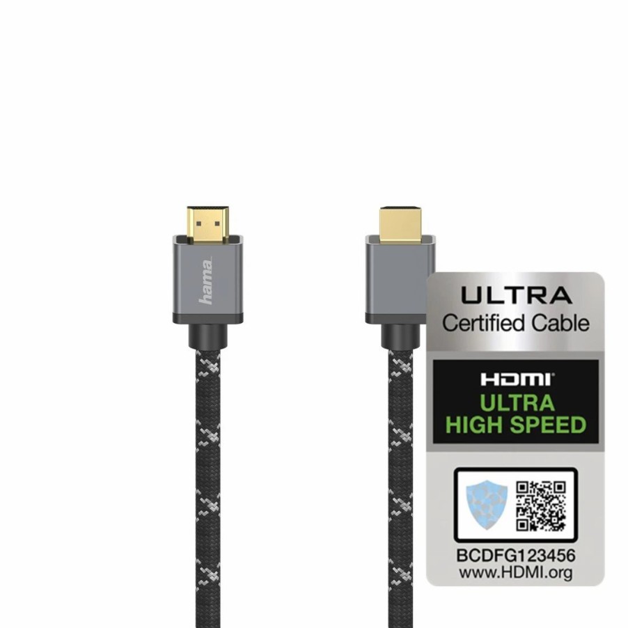 TV & Heimkino-Zubehör Hama HDMI-Kabel für TVs | Ultra High Speed Hdmi™-Kabel, Zertifiziert, Stecker-Stecker, 8K, Alu, 2,0 M