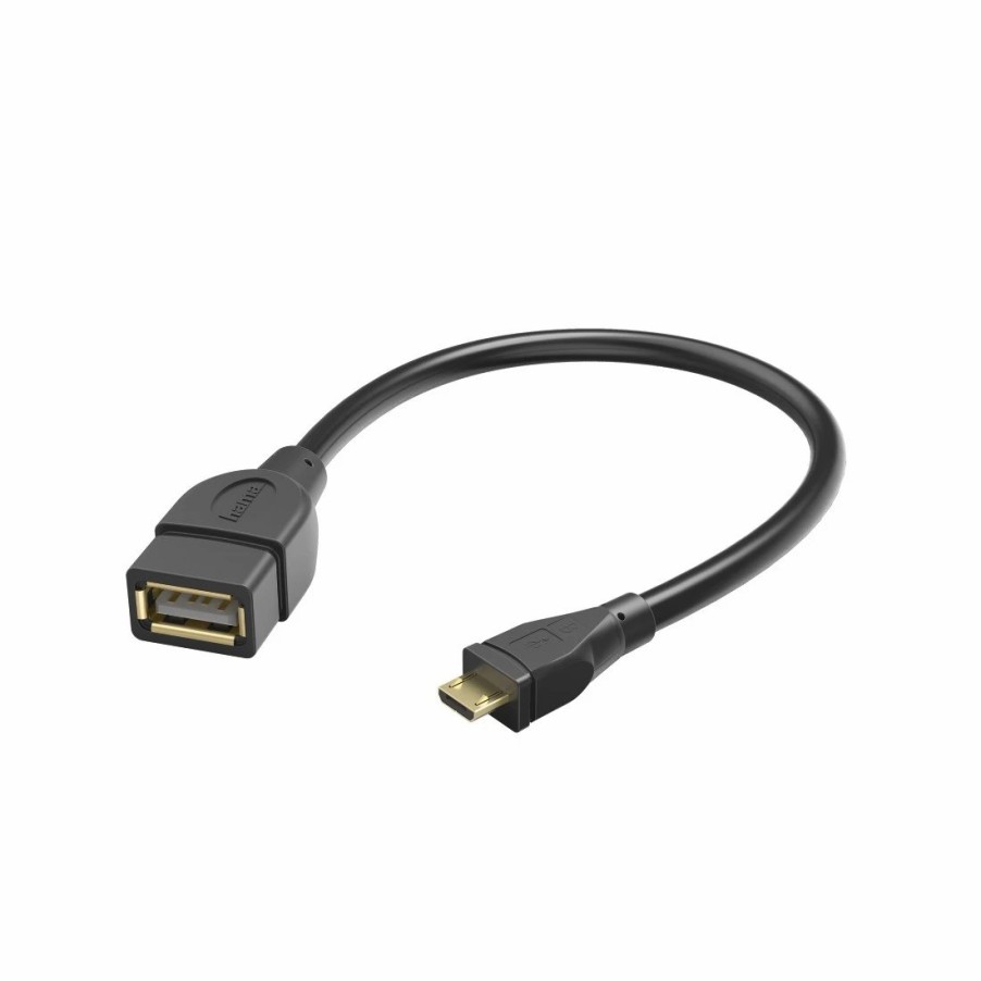 Handy & Mobile-Zubehör Hama | Usb-2.0-Adapterkabel, Otg, Micro-B-Stecker - A-Buchse, 15 Cm, Schwarz