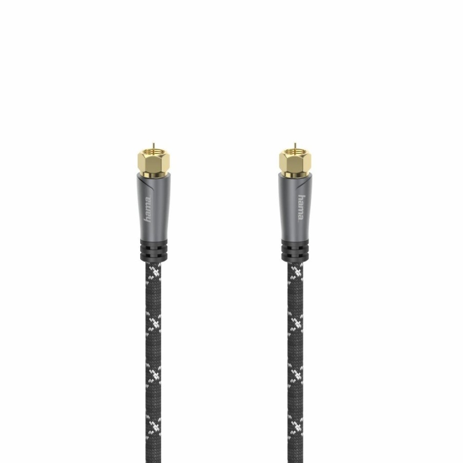 TV & Heimkino-Zubehör Hama Antennenkabel & SAT-Kabel | Sat-Anschlusskabel, F-Stecker - F-Stecker, Metall, Vergoldet, 5,0 M, 120 Db