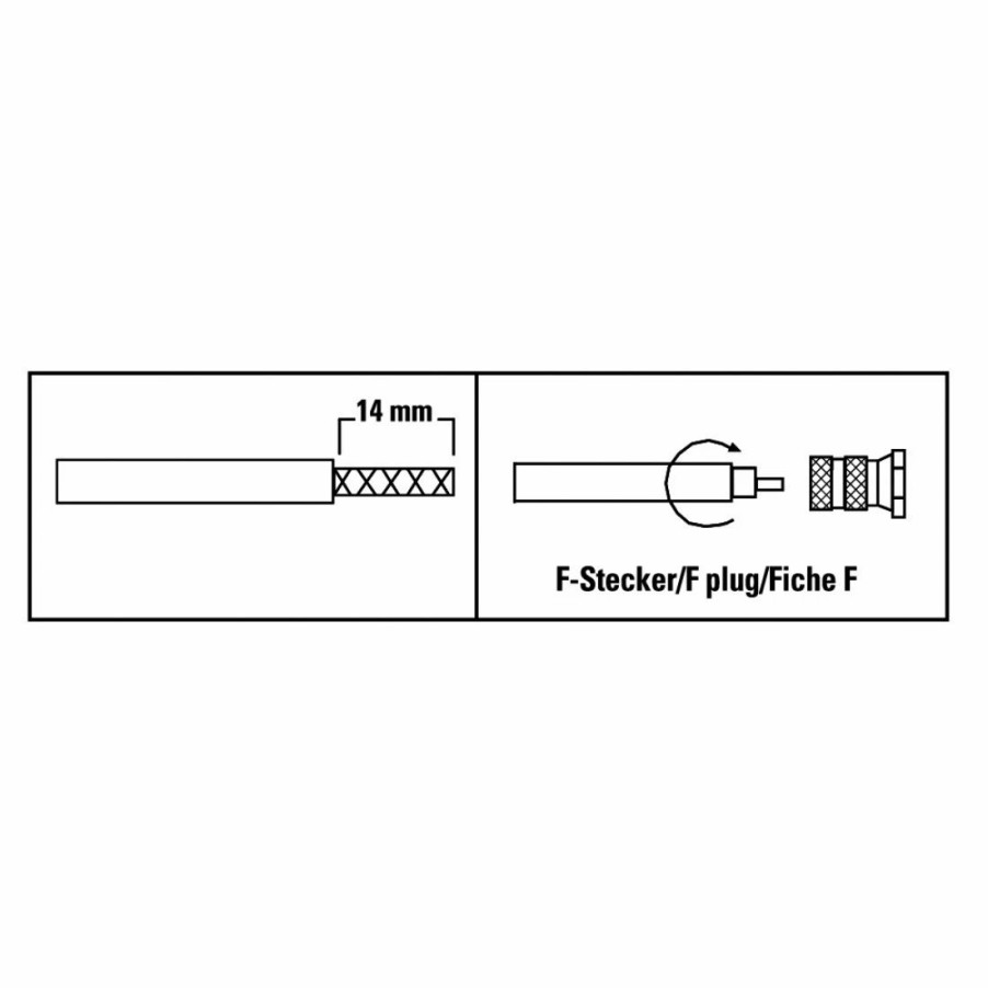 TV & Heimkino-Zubehör Hama SAT-Schüssel-Zubehör | F-Stecker, 7,0 Mm, Schraubbar, 2 Stuck