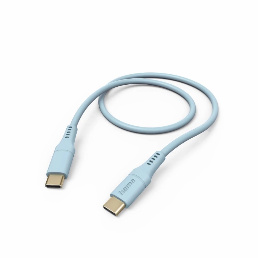 Handy & Mobile-Zubehör Hama | Ladekabel Flexible, Usb-C - Usb-C, 1,5 M, Silikon, Blau