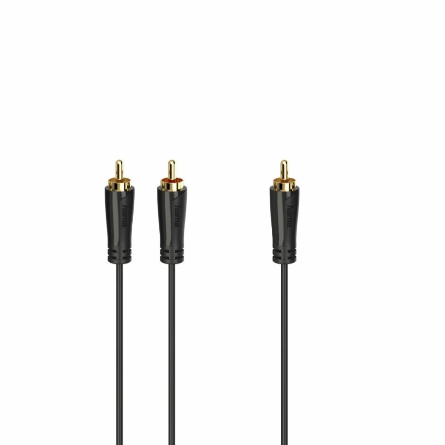 TV & Heimkino-Zubehör Hama TV-Audiokabel & -adapter | Subwooferkabel, Cinch-Stecker - 2 Cinch-Stecker, Vergoldet, 5,0 M