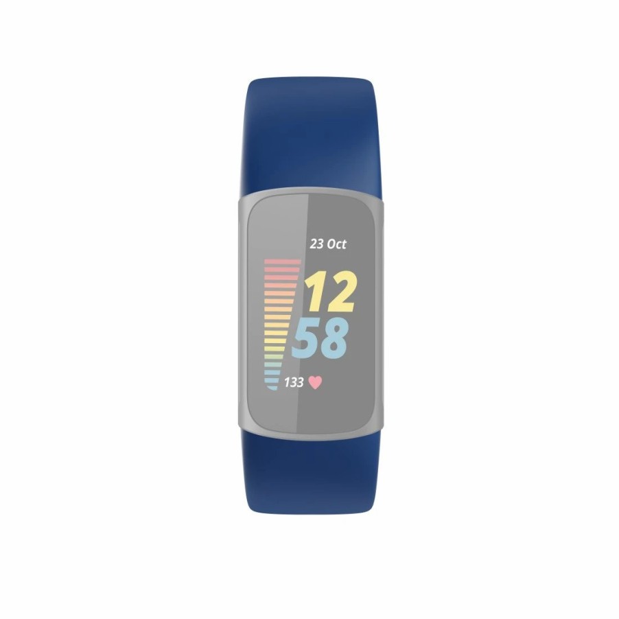 Smartwatches & Zubehör Hama Fitbit-Armbänder | Armband Fur Fitbit Charge 5, Uhrenarmband Zum Tauschen, Universal, D.Blau