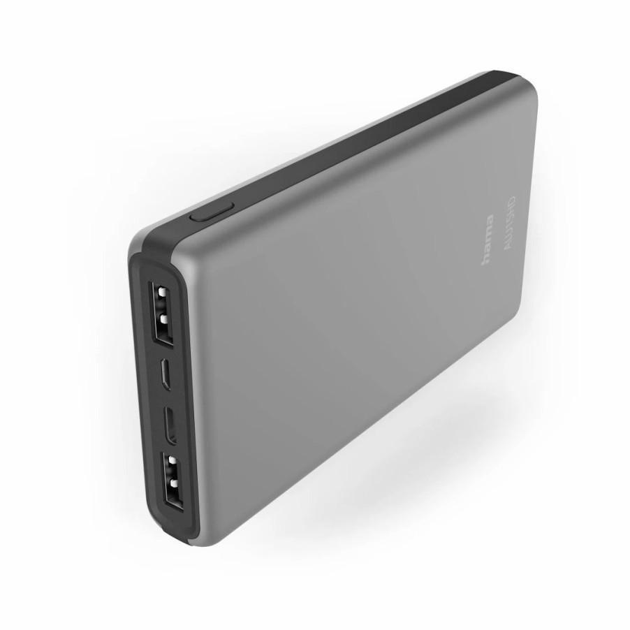 Handy & Mobile-Zubehör Hama | Power Pack Alu15Hd 15000Mah, 3 Ausgange: 1X Usb-C, 2X Usb-A, Silber