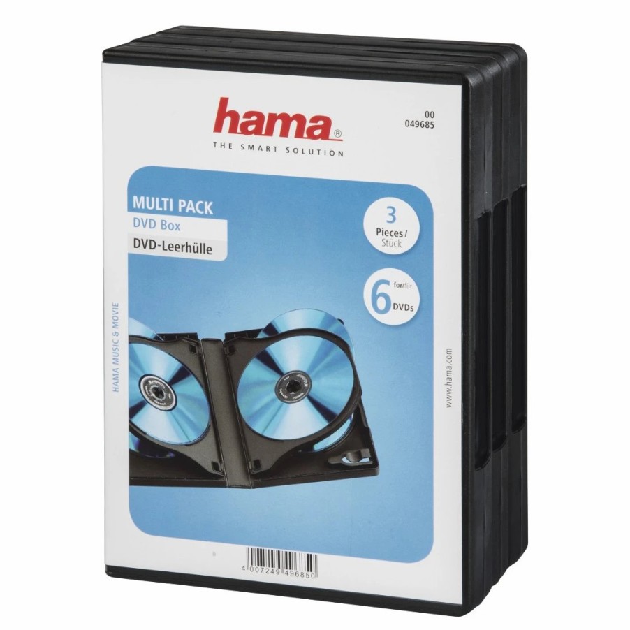 PC- & Laptop-Zubehör Hama | Dvd-Leerhulle 6 Box, 3Er-Pack, Schwarz