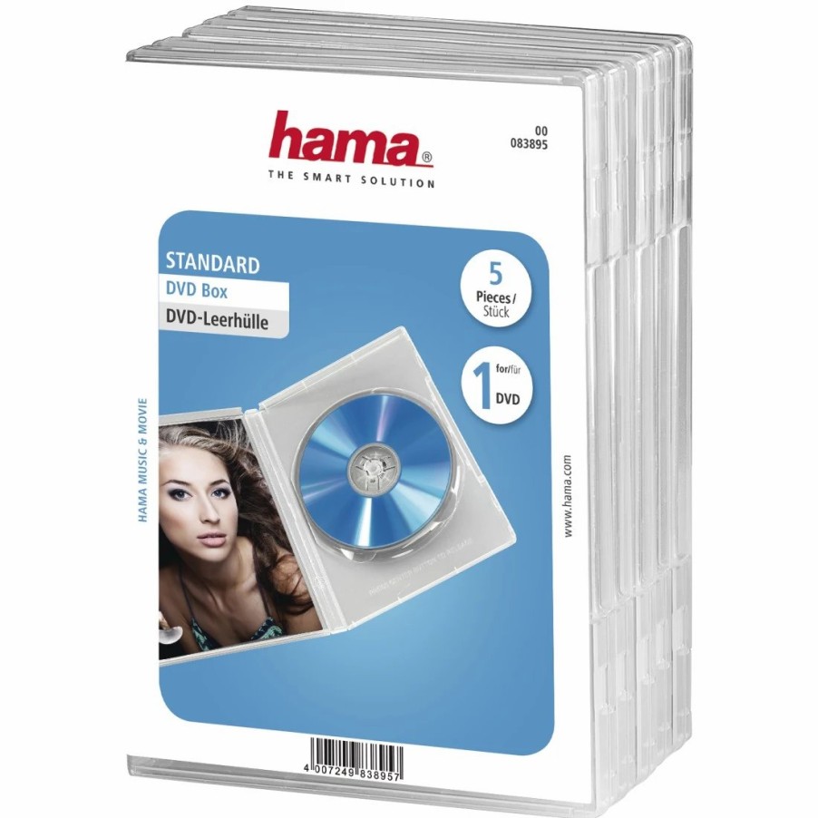 PC- & Laptop-Zubehör Hama | Dvd-Leerhulle Standard, 5Er-Pack, Transparent