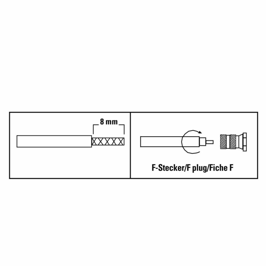 TV & Heimkino-Zubehör Hama SAT-Schüssel-Zubehör | F-Stecker, 6,5 Mm, Schraubbar, 2 Stuck