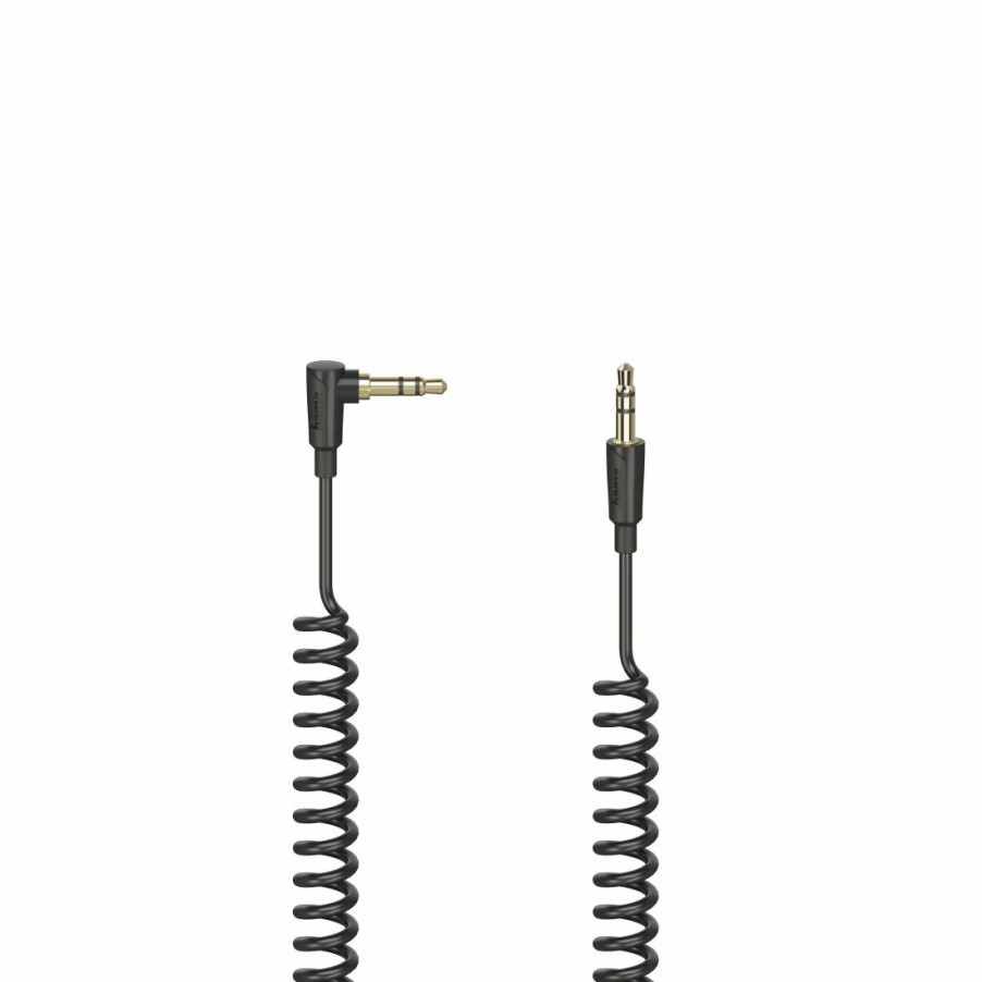 TV & Heimkino-Zubehör Hama TV-Audiokabel & -adapter | Spiralkabel Flexi-Slim, 3,5-Mm-Klinken-St. 90° - Stecker, Stereo, 0,75 M