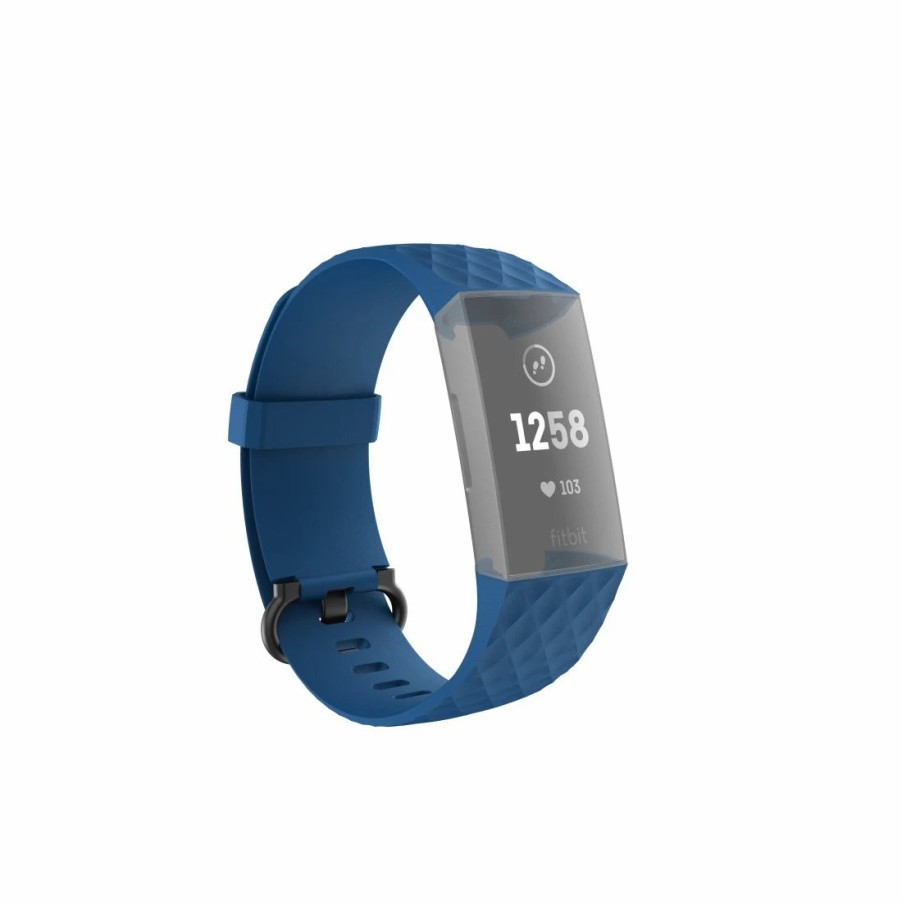 Smartwatches & Zubehör Hama Fitbit-Armbänder | Armband Fur Fitbit Charge 3/4, Uhrenarmband Zum Tauschen, Universal, Blau