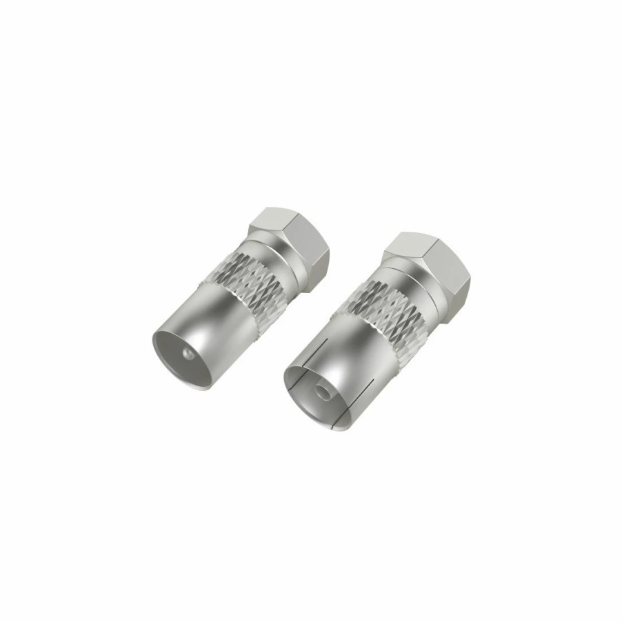 TV & Heimkino-Zubehör Hama Kabel-TV: Zubehör | Sat-Adapter-Set, F-Stecker - Koax-Stecker/Kupplung, 2 Stuck