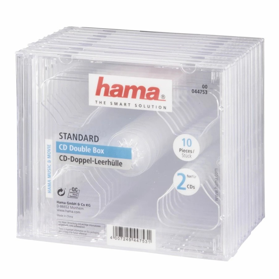 PC- & Laptop-Zubehör Hama | Cd-Doppel-Leerhulle Standard, 10Er-Pack, Transparent