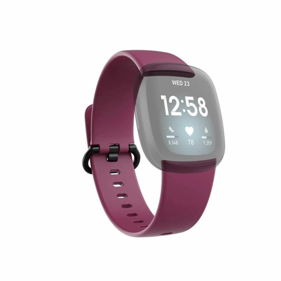 Smartwatches & Zubehör Hama Fitbit-Armbänder | Armband Fur Fitbit Versa 3/4/Sense (2), Uhrenarmband Zum Tauschen, Bordeaux