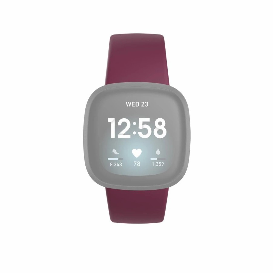 Smartwatches & Zubehör Hama Fitbit-Armbänder | Armband Fur Fitbit Versa 3/4/Sense (2), Uhrenarmband Zum Tauschen, Bordeaux