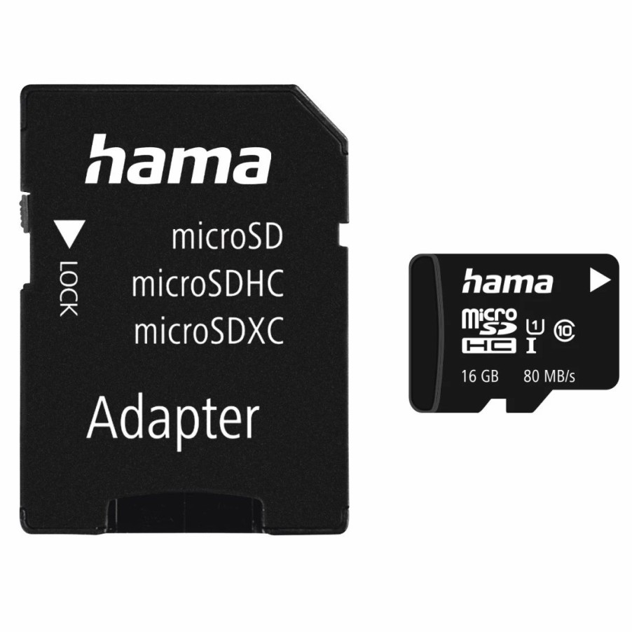 Handy & Mobile-Zubehör Hama | Microsdhc 16Gb Class 10 Uhs-I 80Mb/S + Adapter/Mobile