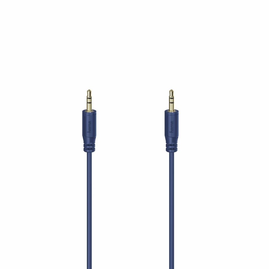 PC- & Laptop-Zubehör Hama PC-Audio-Kabel & -Adapter | Audio-Kabel Flexi-Slim, 3,5-Mm-Klinken-Stecker, Vergold., Blau, 0,75 M