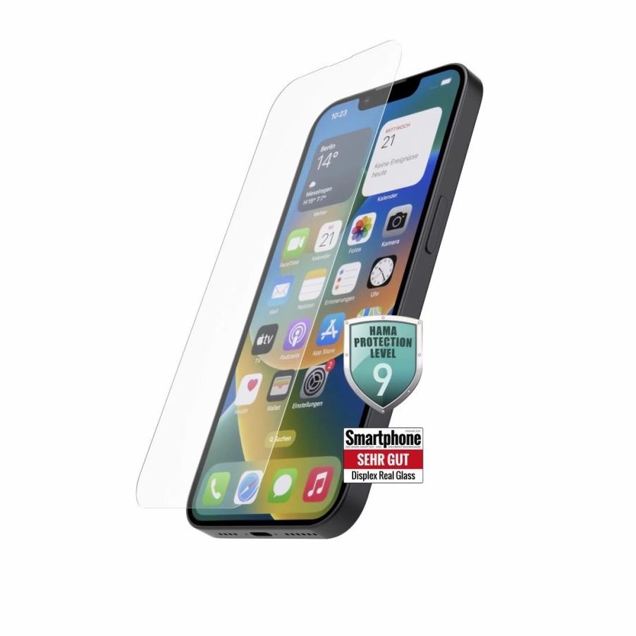 Handy & Mobile-Zubehör Hama | Echtglas-Displayschutz Premium Crystal Glass F. Iphone 13 Pro Max/14 Plus