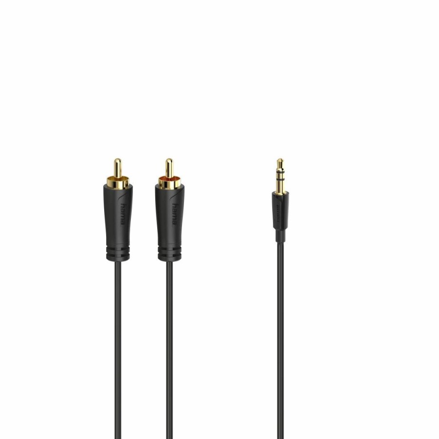 TV & Heimkino-Zubehör Hama TV-Audiokabel & -adapter | Audio-Kabel, 3,5-Mm-Klinken-Stecker - 2 Cinch-Stecker, Stereo, Verg., 1,5 M