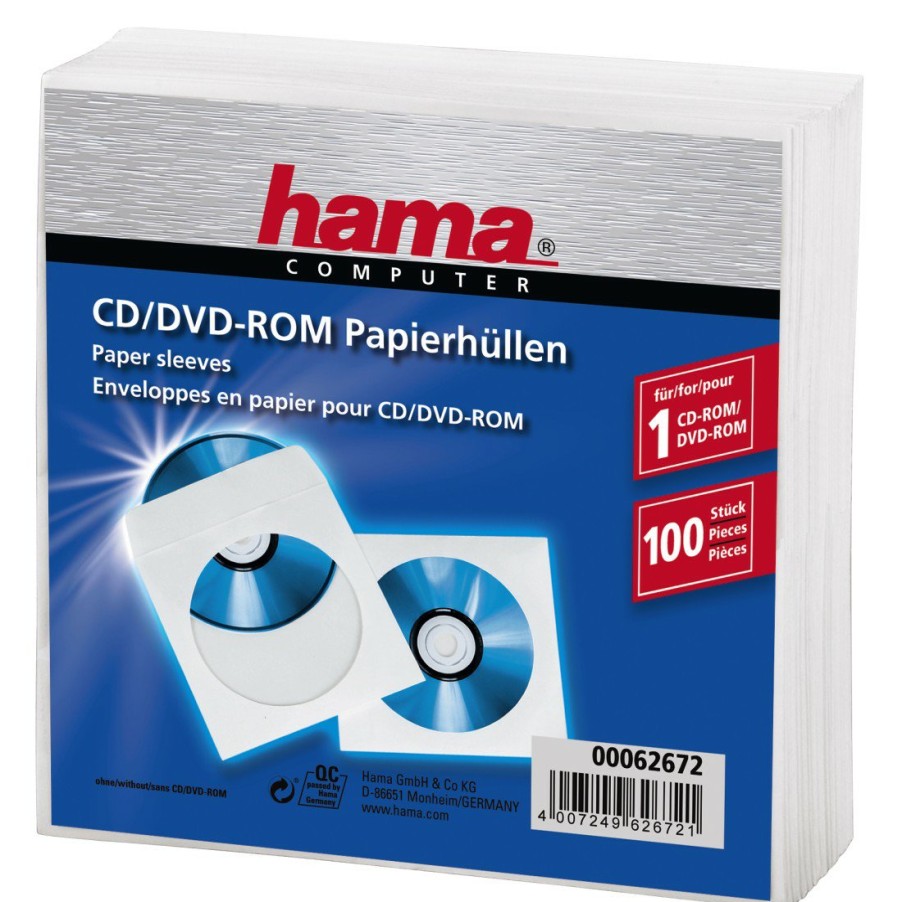 PC- & Laptop-Zubehör Hama | Cd-/Dvd-Papierhullen, 100Er-Pack, Weis