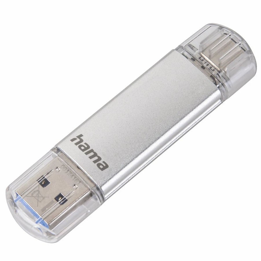 PC- & Laptop-Zubehör Hama | Usb-Stick C-Laeta, Type-C Usb 3.1/Usb 3.0, 64Gb, 40 Mb/S, Silber