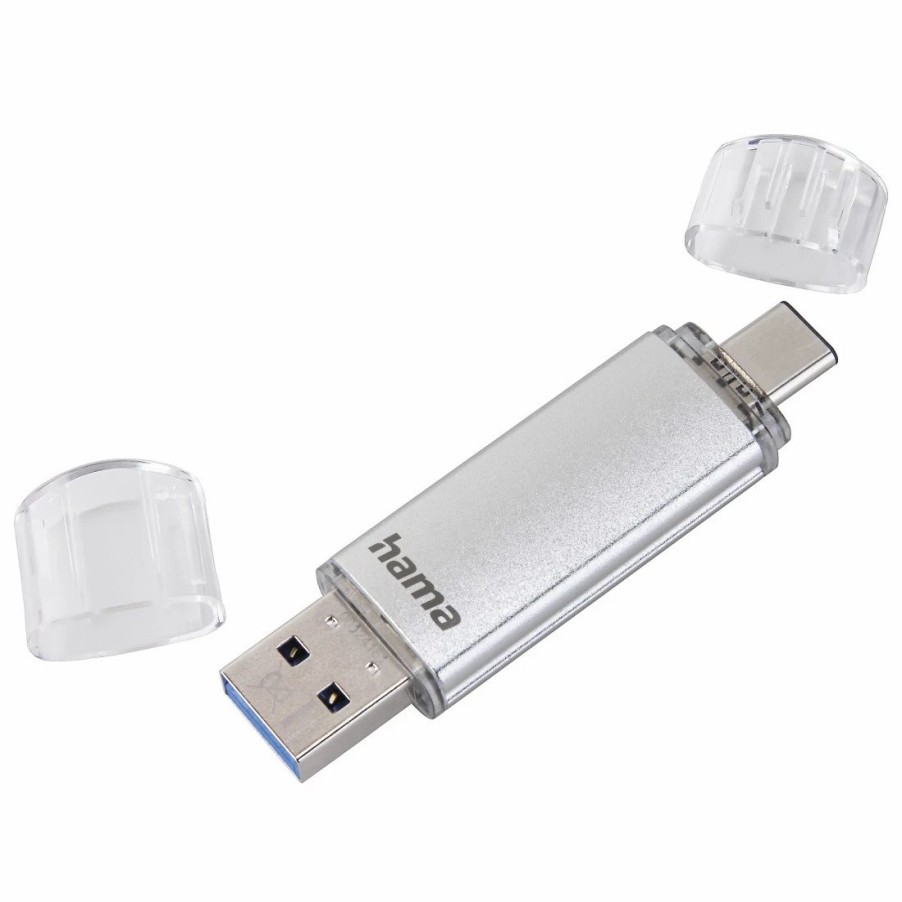 PC- & Laptop-Zubehör Hama | Usb-Stick C-Laeta, Type-C Usb 3.1/Usb 3.0, 64Gb, 40 Mb/S, Silber