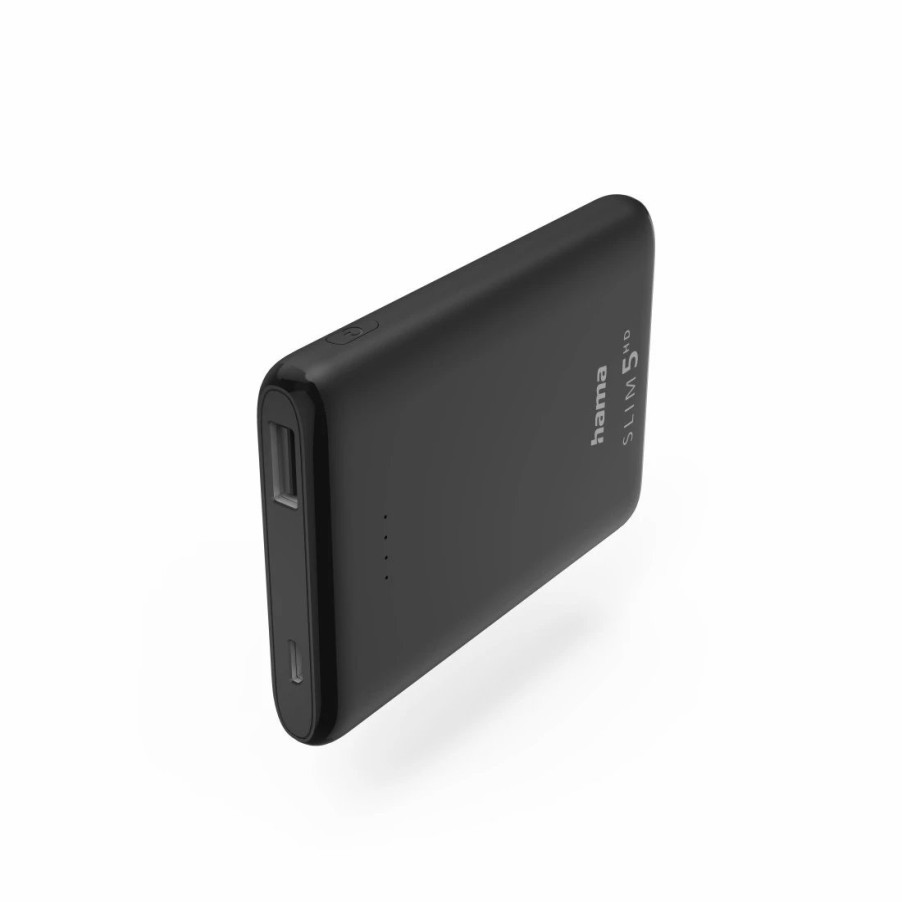 Handy & Mobile-Zubehör Hama | Power Pack Slim 5Hd 5000Mah, Ausgang: Usb-A, Schwarz