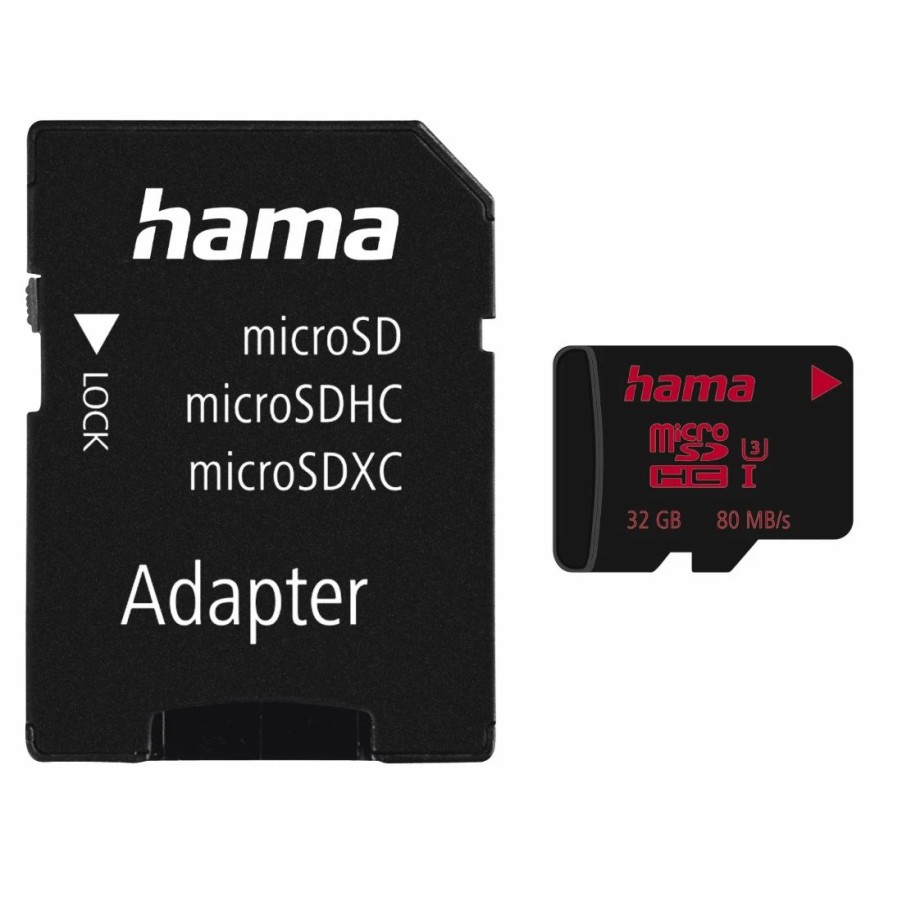 Handy & Mobile-Zubehör Hama | Microsdhc 32Gb Uhs Speed Class 3 Uhs-I 80Mb/S + Adapter/Mobile