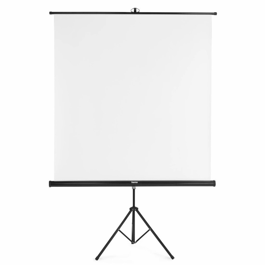 TV & Heimkino-Zubehör Hama | Leinwand Mit Stativ, 155 X 155 Cm, 2In1, Mobiles Set, Teleskoprohr, Weis