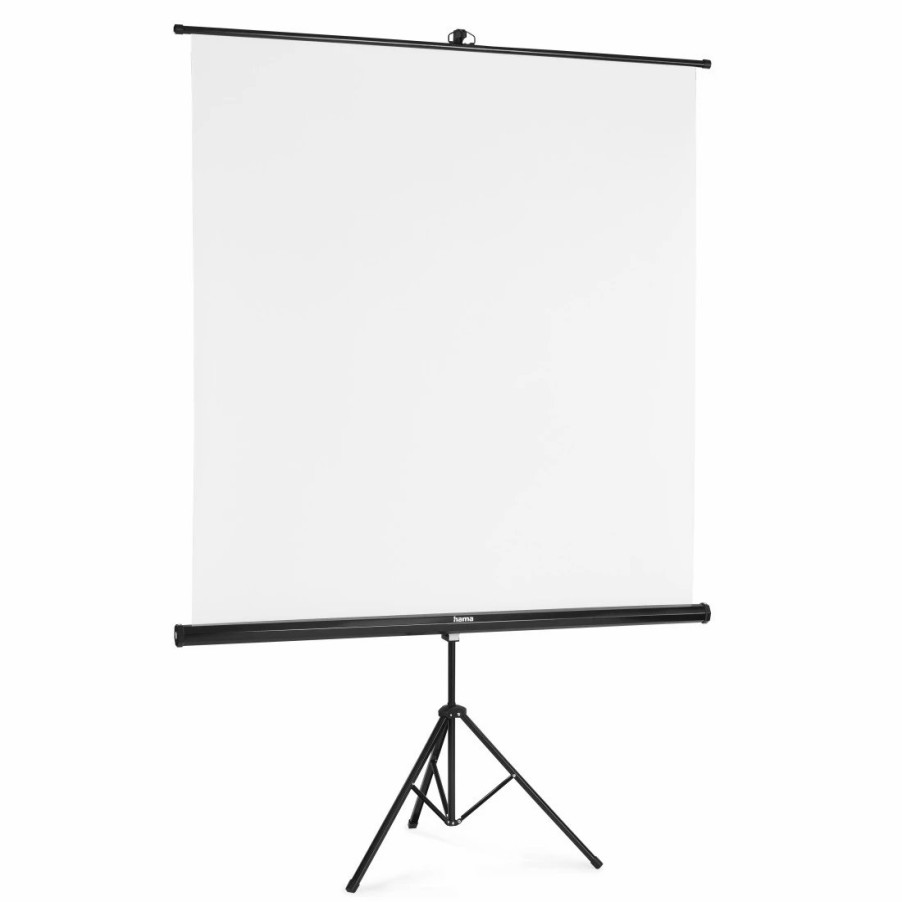 TV & Heimkino-Zubehör Hama | Leinwand Mit Stativ, 155 X 155 Cm, 2In1, Mobiles Set, Teleskoprohr, Weis