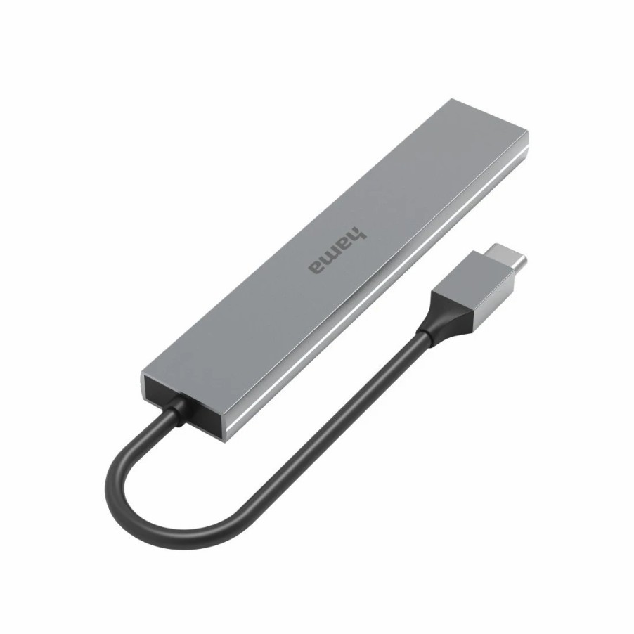 PC- & Laptop-Zubehör Hama | Usb-C-Hub, 4 Ports, Usb 3.2 Gen1, 5 Gbit/S, Alu, Ultra Slim