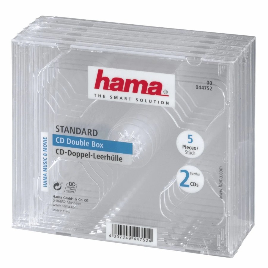 PC- & Laptop-Zubehör Hama | Cd-Doppel-Leerhulle Standard, 5Er-Pack, Transparent