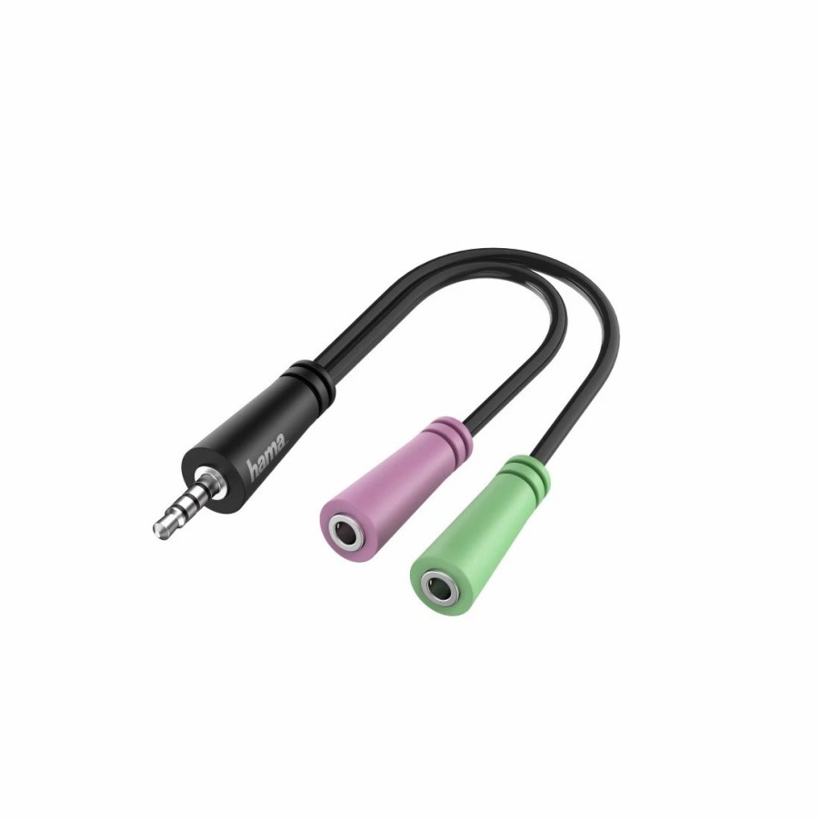 PC- & Laptop-Zubehör Hama PC-Audio-Kabel & -Adapter | Audio-Adapter, 4Pol. 3,5-Mm-Klinke-Stecker - 2X 3Pol. 3,5-Mm-Klinke-Headset