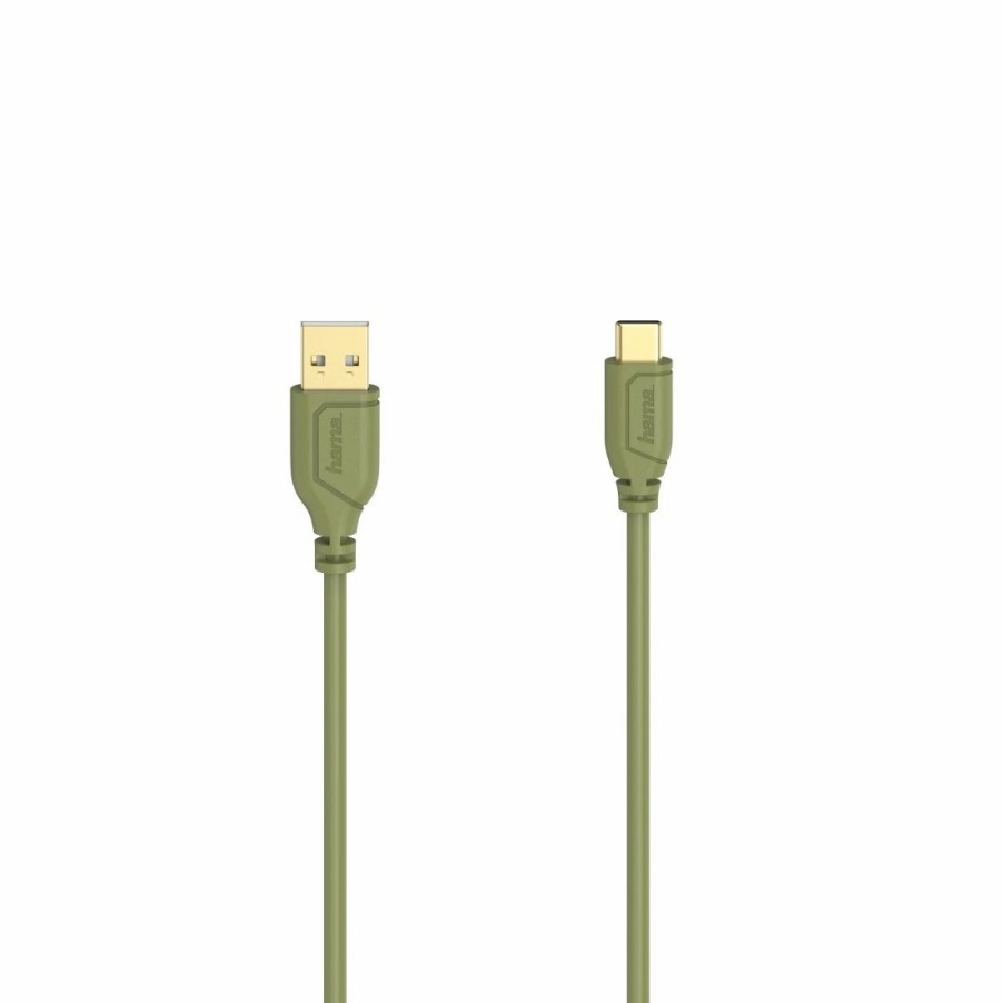 PC- & Laptop-Zubehör Hama USB-Kabel | Usb-C-Kabel Flexi-Slim, Usb 2.0, 480 Mbit/S, Turtle Green, 0,75 M