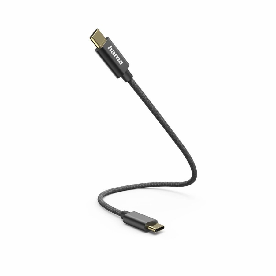 Handy & Mobile-Zubehör Hama | Ladekabel, Usb-C - Usb-C, 0,2 M, Nylon, Schwarz