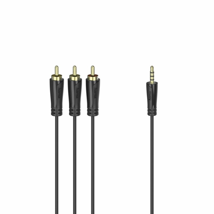 TV & Heimkino-Zubehör Hama TV-Audiokabel & -adapter | Verbindungskabel, 3,5-Mm-Klinken-Stecker 4-Pol. - 3 Cinch-Stecker, 1,5 M