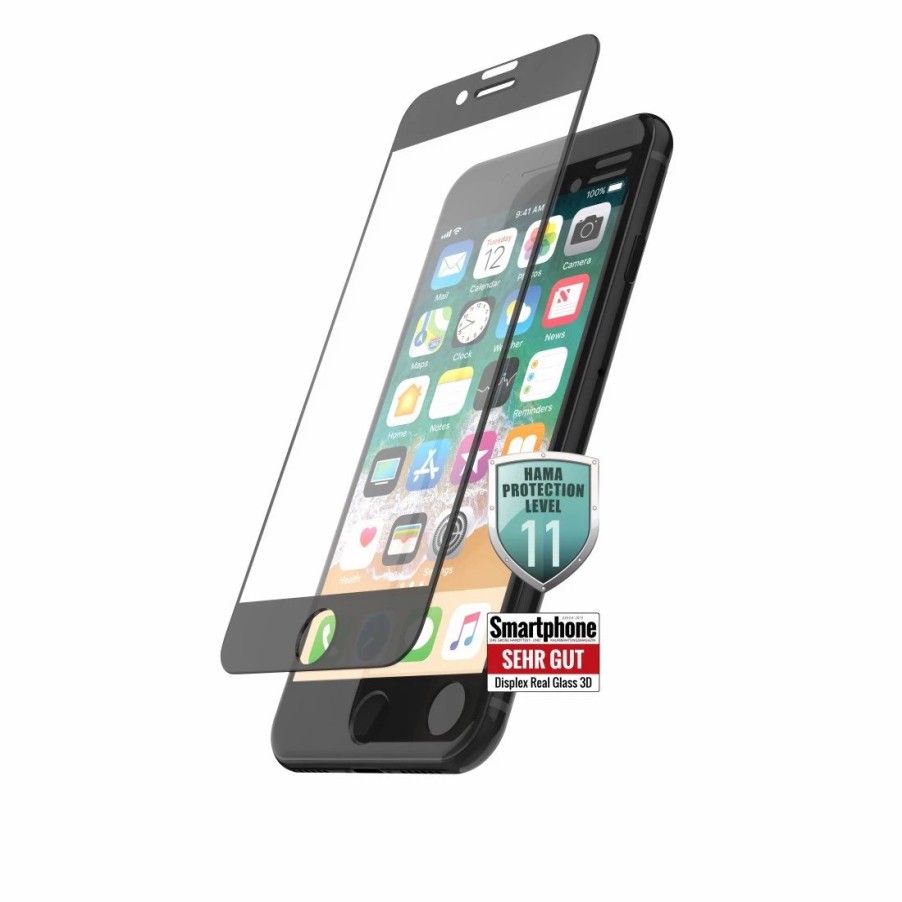 Handy & Mobile-Zubehör Hama | 3D-Full-Screen-Schutzglas Fur Iphone 7/8/Se 2020/Se 2022, Schwarz