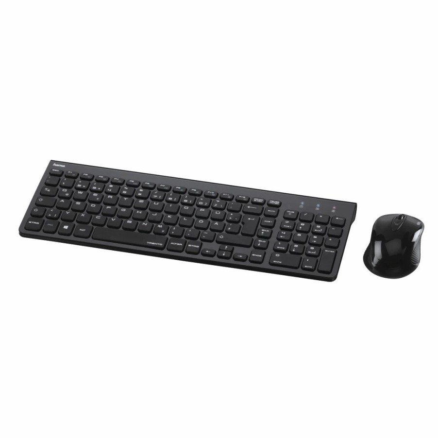 PC- & Laptop-Zubehör Hama | Funk-Tastatur-/Maus-Set Trento, Schwarz, Qwertz De