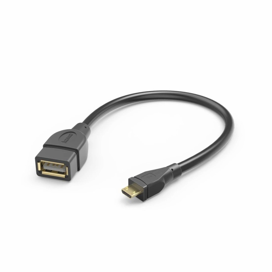 Handy & Mobile-Zubehör Hama | Usb-Adapterkabel, Otg, Micro-Usb-Stecker - Usb-A-Buchse, 15 Cm, Schwarz