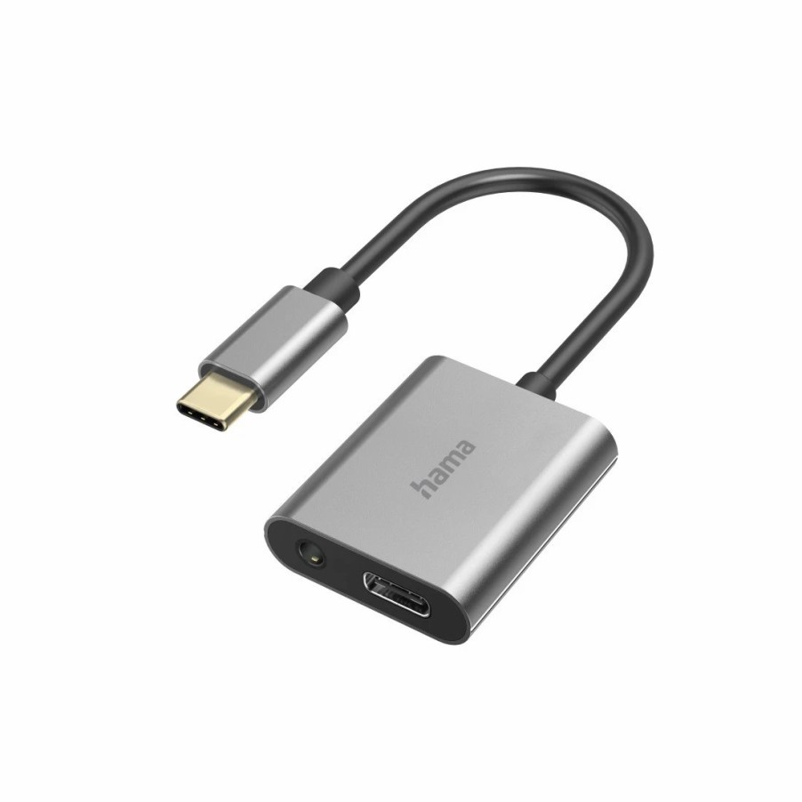 PC- & Laptop-Zubehör Hama PC-Audio-Kabel & -Adapter | Audio-Adapter, 2In1, Usb-C-St. - 3,5-Mm-Klinke/Usb-C-Buchse, Audio + Laden