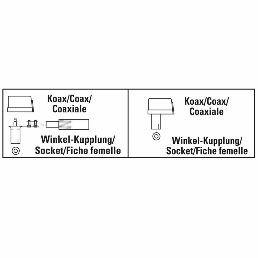 TV & Heimkino-Zubehör Hama Kabel-TV: Zubehör | Antennen-Kupplung, Koax-Winkel, Schraubbar