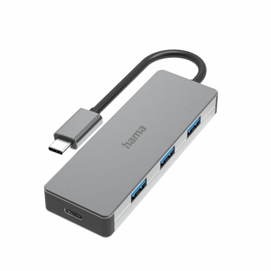 PC- & Laptop-Zubehör Hama | Usb-C-Hub, 4 Ports, Usb 3.2 Gen2, 10 Gbit/S, Alu