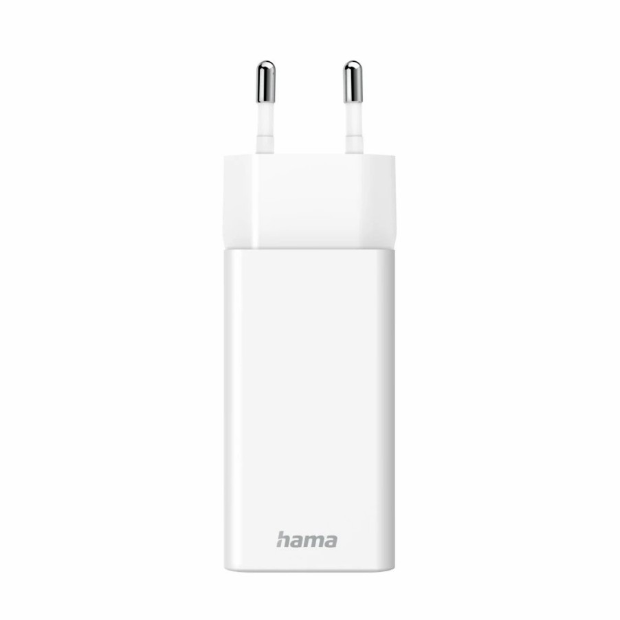 PC- & Laptop-Zubehör Hama USB-Adapter | Schnellladegerat, Gan, 1X Usb-C Pd, 1X Usb-A Qc, Mini-Ladegerat, 65 W, Weis