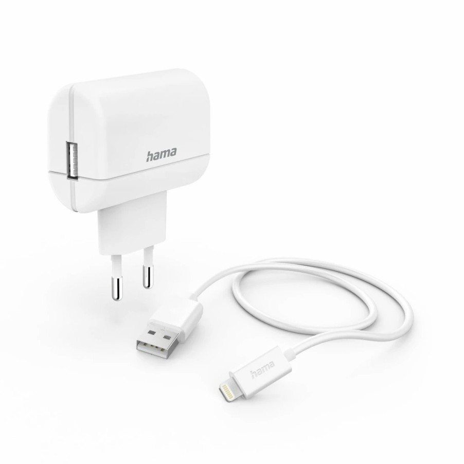 Handy & Mobile-Zubehör Hama | Ladegerat Mit Ladekabel Lightning, 12 W, 1,0 M, Weis